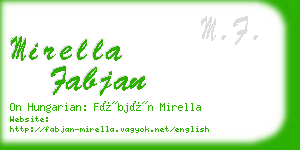 mirella fabjan business card